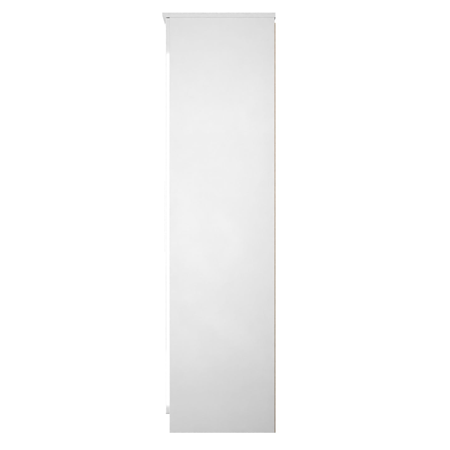 Paris Tall Mirror Wardrobe White 1 Shelf 74cm