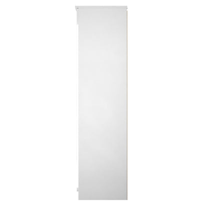 Paris Tall Mirror Wardrobe White 1 Shelf 74cm