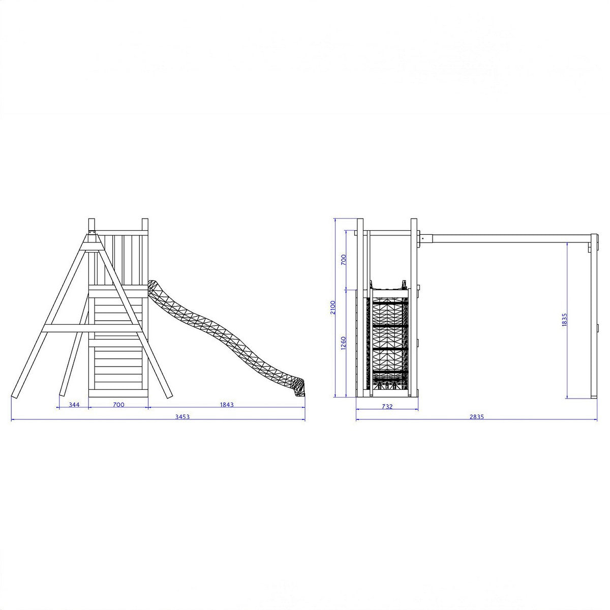 Rumble Ridge Garden Playfort 28.2m x 34.5m by Shire