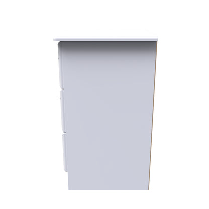 Pembroke Bedside Table White 3 Drawers 40cm