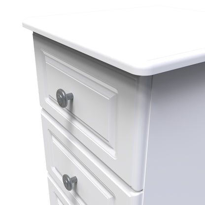 Pembroke Bedside Table White 3 Drawers 40cm