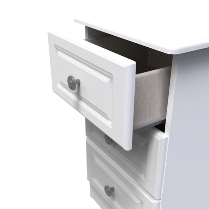 Pembroke Bedside Table White 3 Drawers 40cm