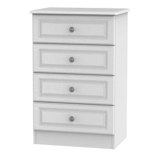Pembroke Chest of Drawers White 4 Drawers 40cm