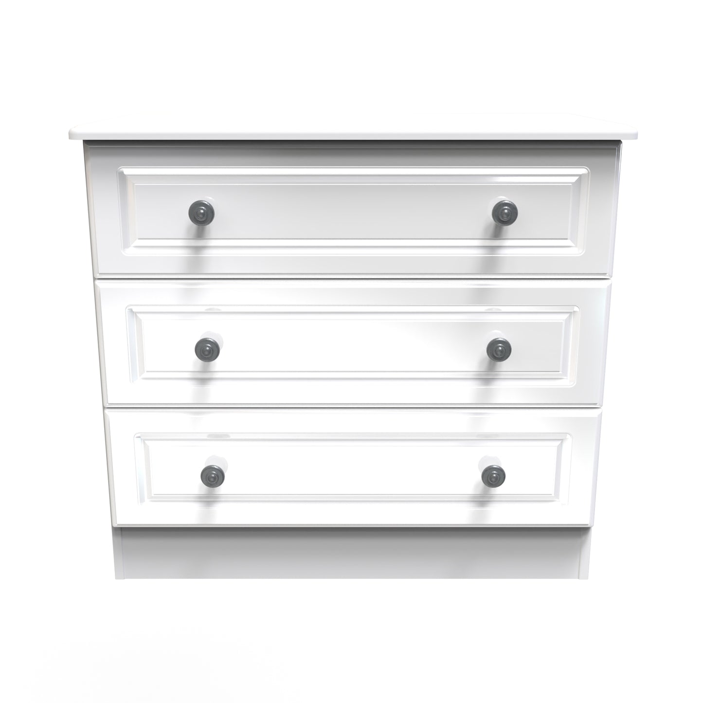 Pembroke Chest of Drawers White 3 Drawers 77cm