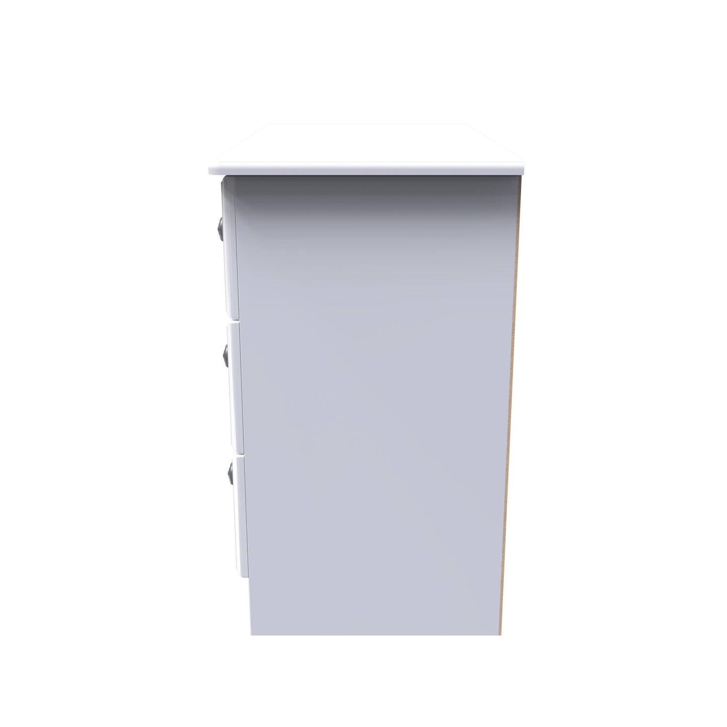 Pembroke Chest of Drawers White 3 Drawers 77cm