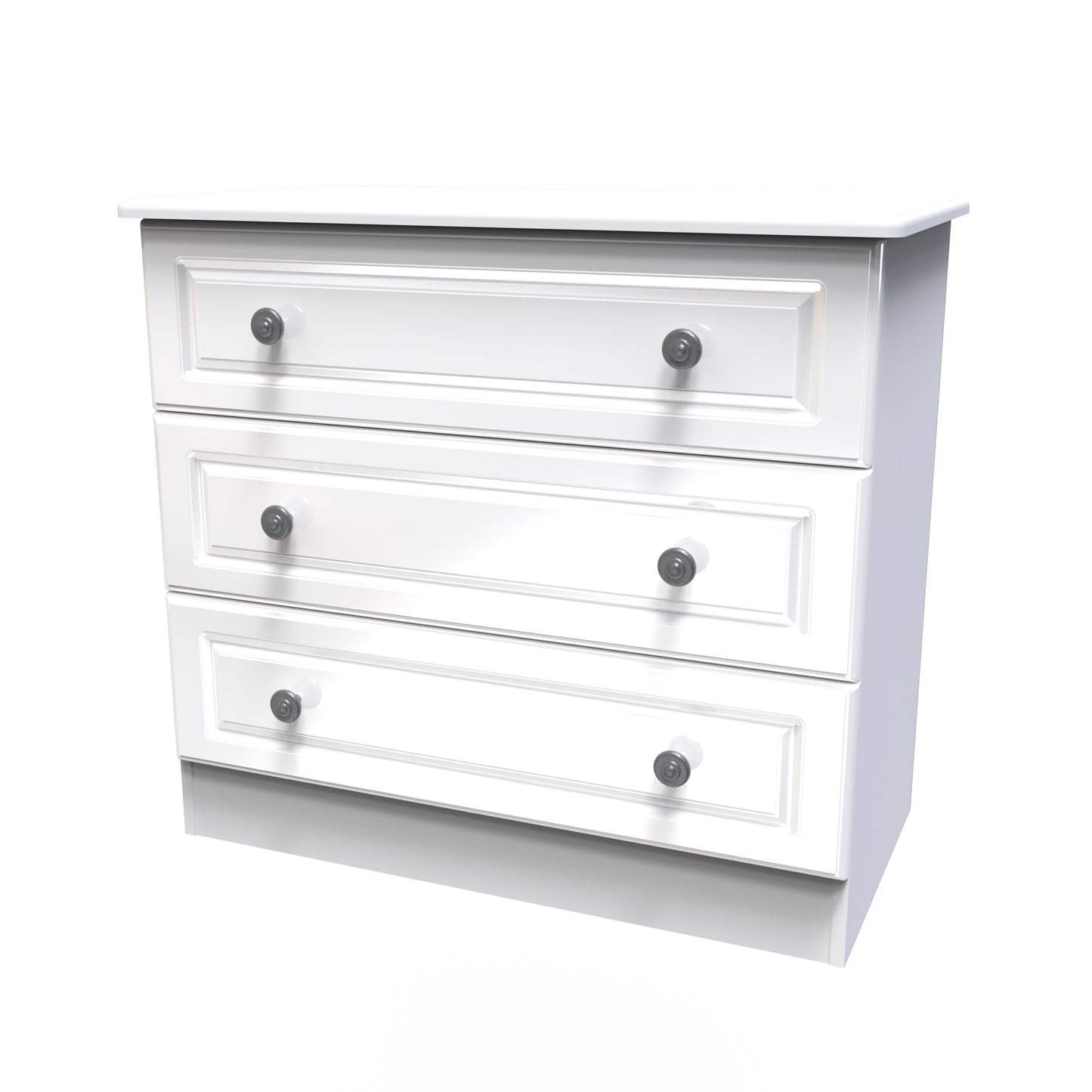 Pembroke Chest of Drawers White 3 Drawers 77cm