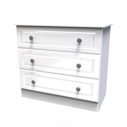 Pembroke Chest of Drawers White 3 Drawers 77cm