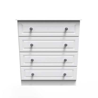 Pembroke Chest of Drawers White 4 Drawers 77cm
