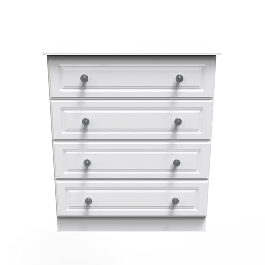 Pembroke Chest of Drawers White 4 Drawers 77cm