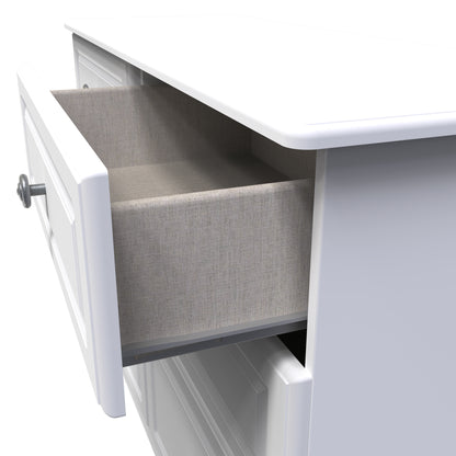 Pembroke Large Chest of Drawers White 6 Drawers 112cm