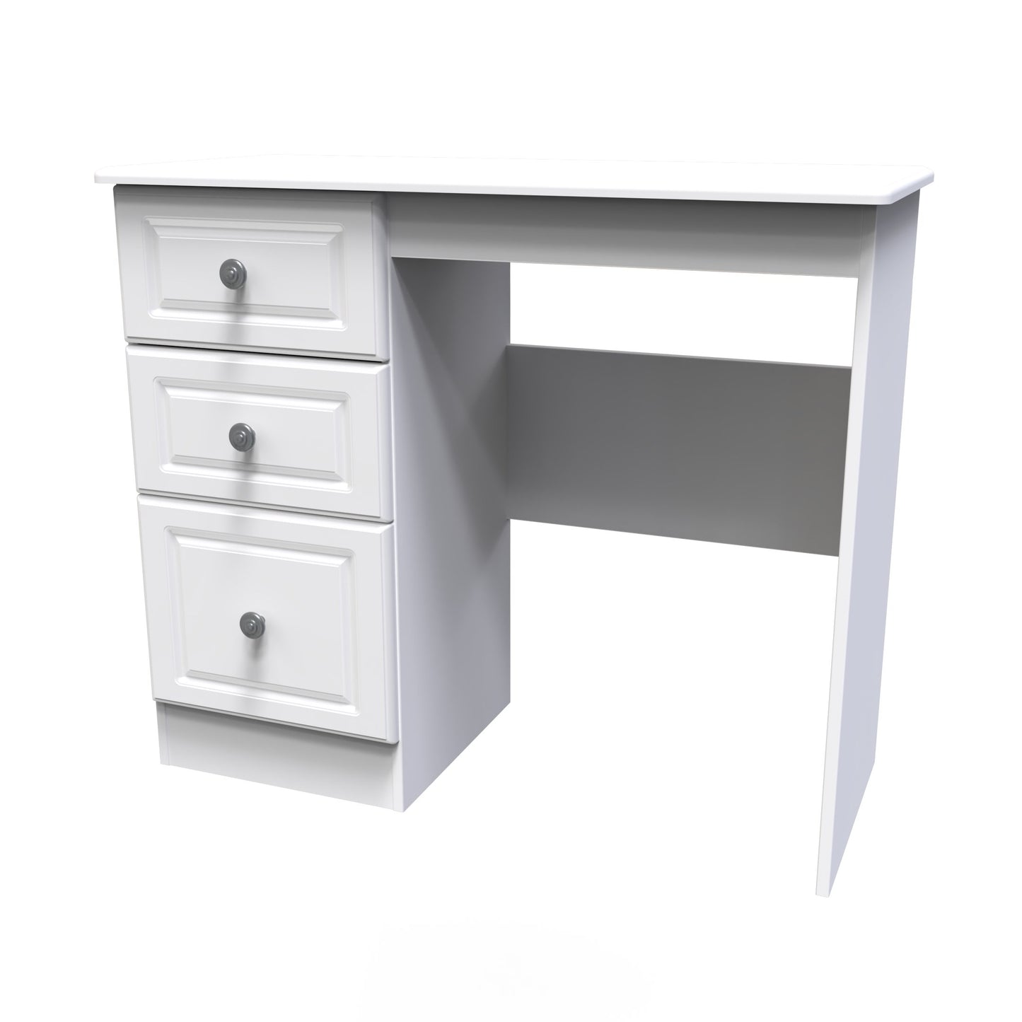 Pembroke Desk White 3 Drawers 93cm