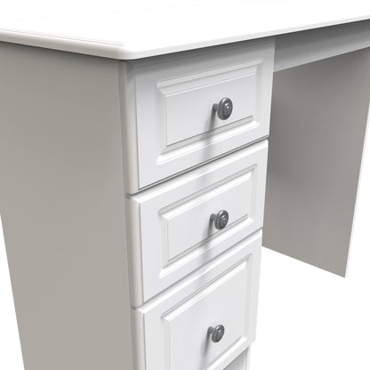 Pembroke Desk White 3 Drawers 93cm