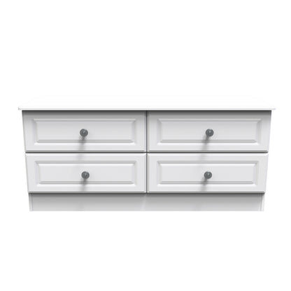 Pembroke Large Chest of Drawers White 4 Drawers 112cm