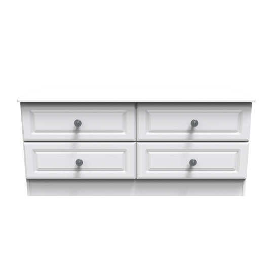 Pembroke Large Chest of Drawers White 4 Drawers 112cm