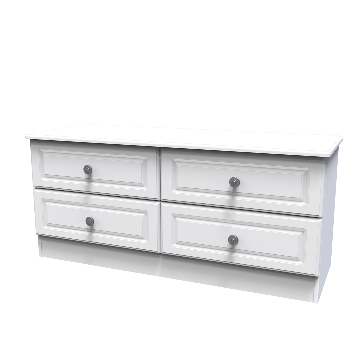 Pembroke Large Chest of Drawers White 4 Drawers 112cm