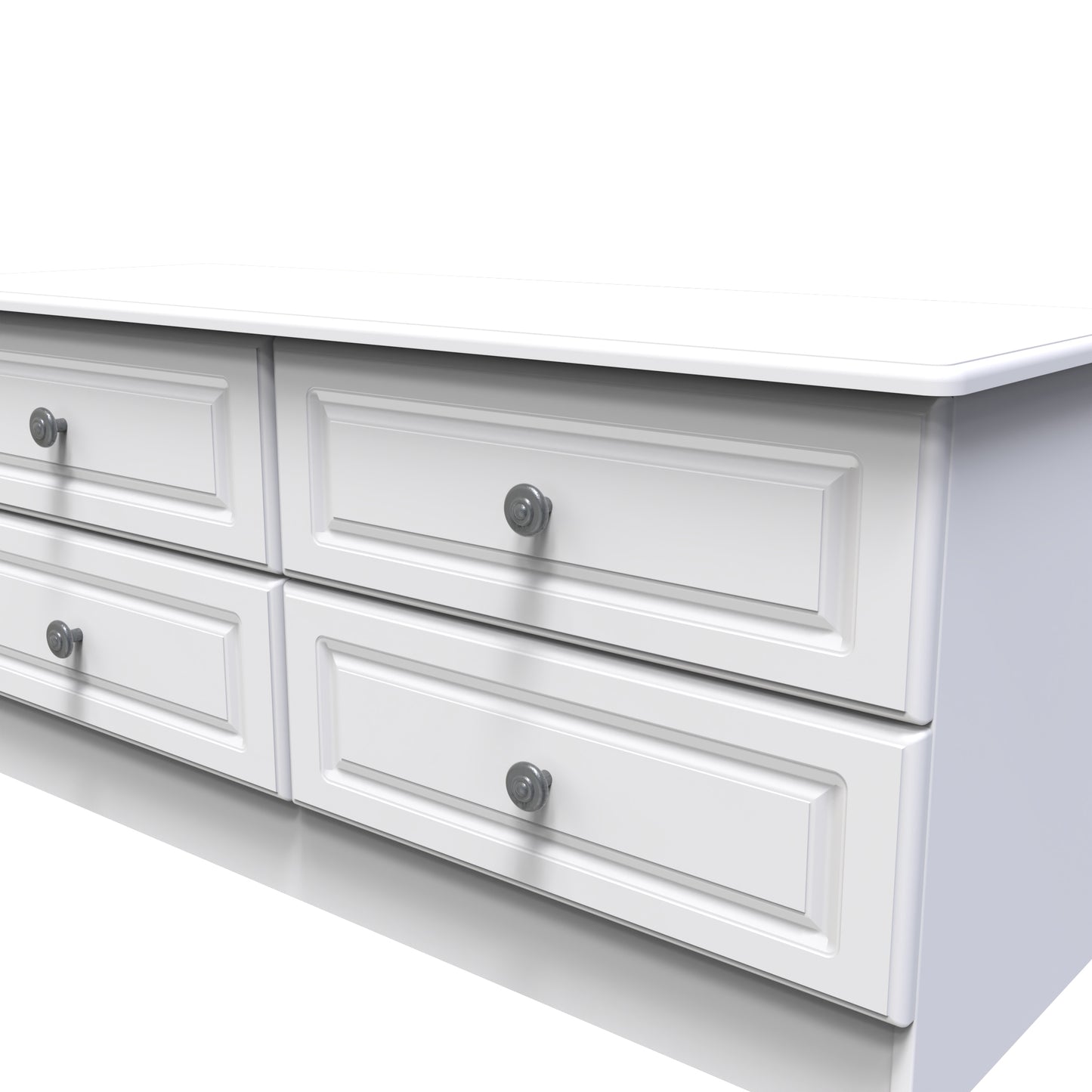 Pembroke Large Chest of Drawers White 4 Drawers 112cm