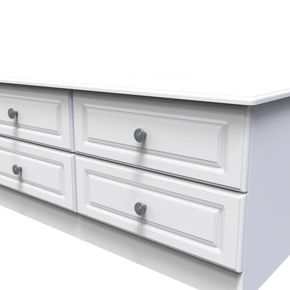 Pembroke Large Chest of Drawers White 4 Drawers 112cm