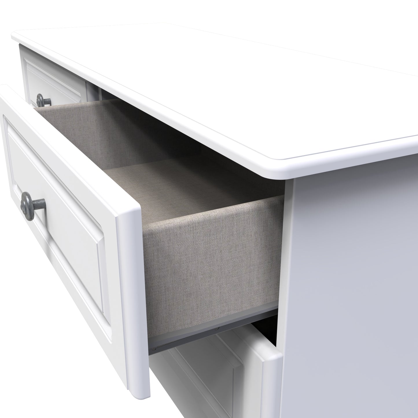 Pembroke Large Chest of Drawers White 4 Drawers 112cm