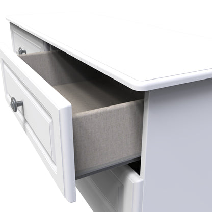 Pembroke Large Chest of Drawers White 4 Drawers 112cm