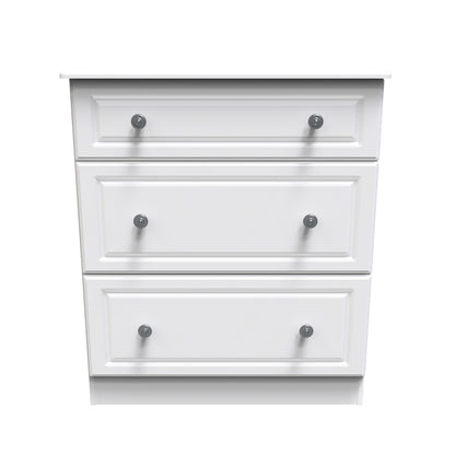 Pembroke Chest of Drawers White 3 Drawers 40cm