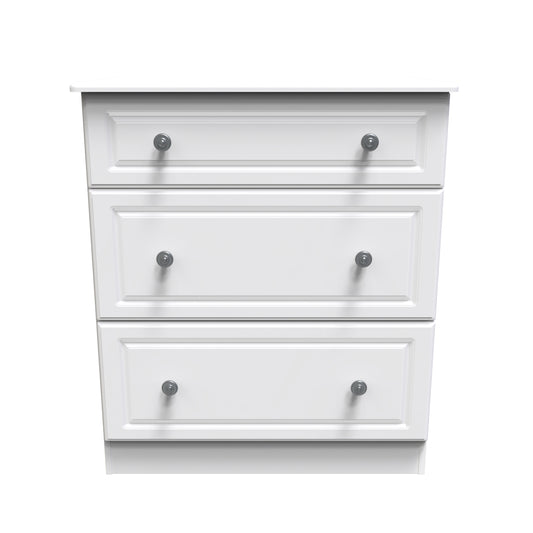 Pembroke Chest of Drawers White 3 Drawers 40cm