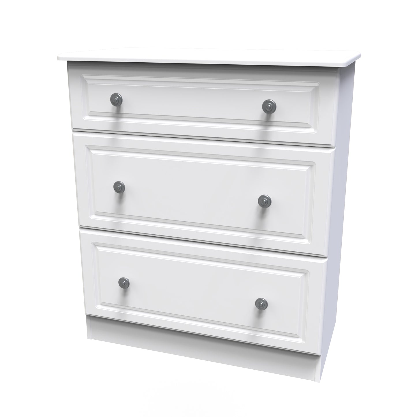 Pembroke Chest of Drawers White 3 Drawers 40cm