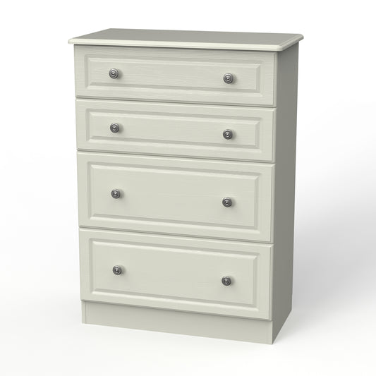 Pembroke Tall Chest of Drawers Cream 4 Drawers 77cm