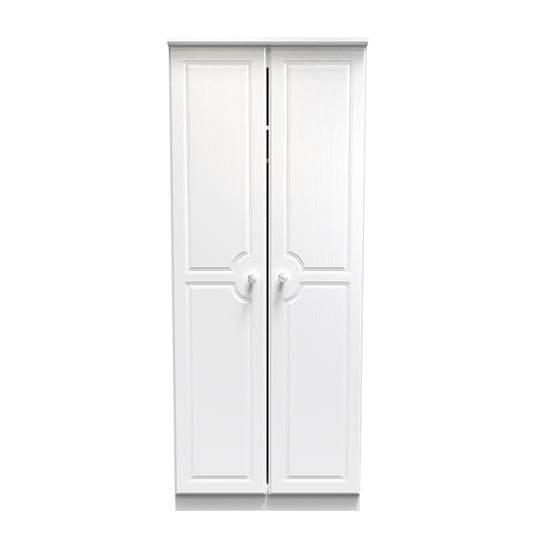 Pembroke Tall Wardrobe White 2 Doors 53cm