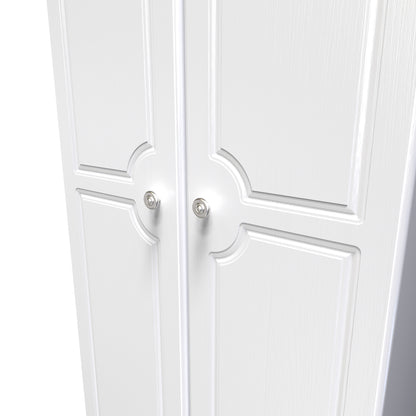 Pembroke Tall Wardrobe White 2 Doors 53cm
