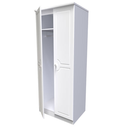 Pembroke Tall Wardrobe White 2 Doors 53cm