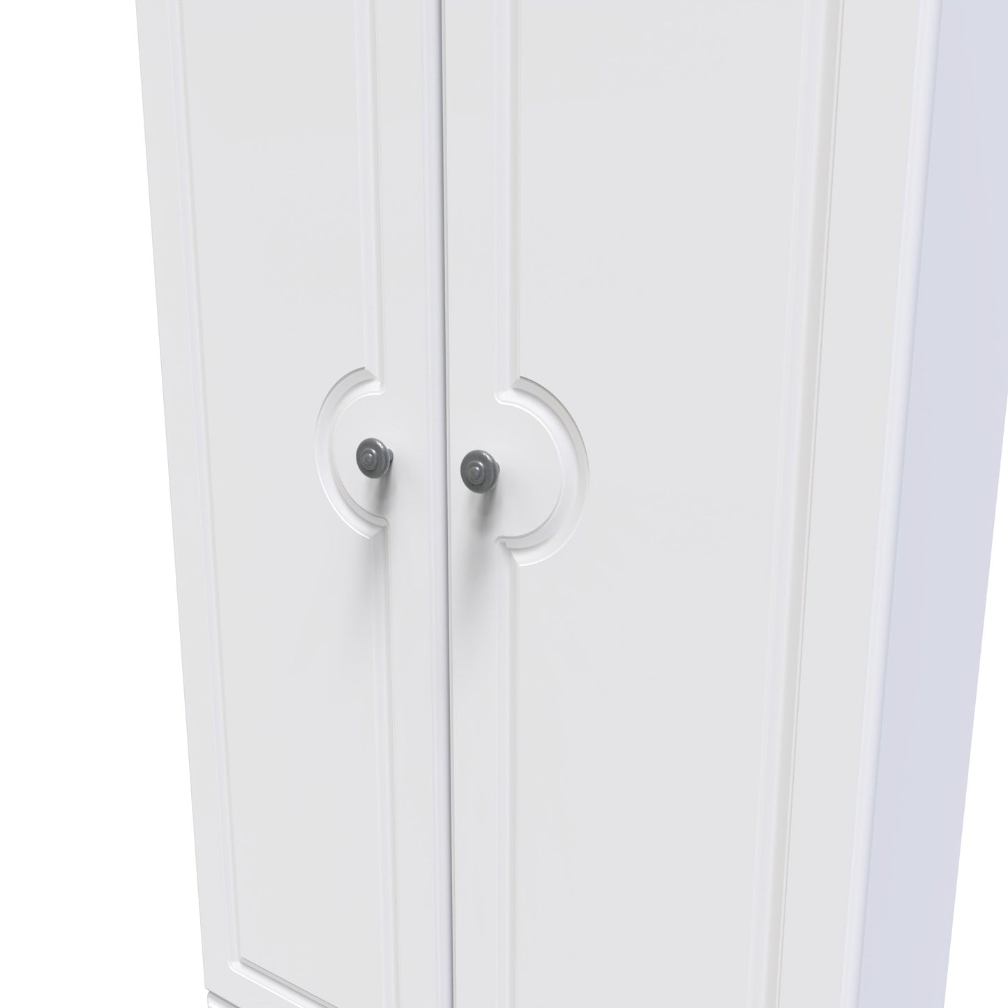 Pembroke Tall Wardrobe White 2 Doors 2 Drawers 74cm
