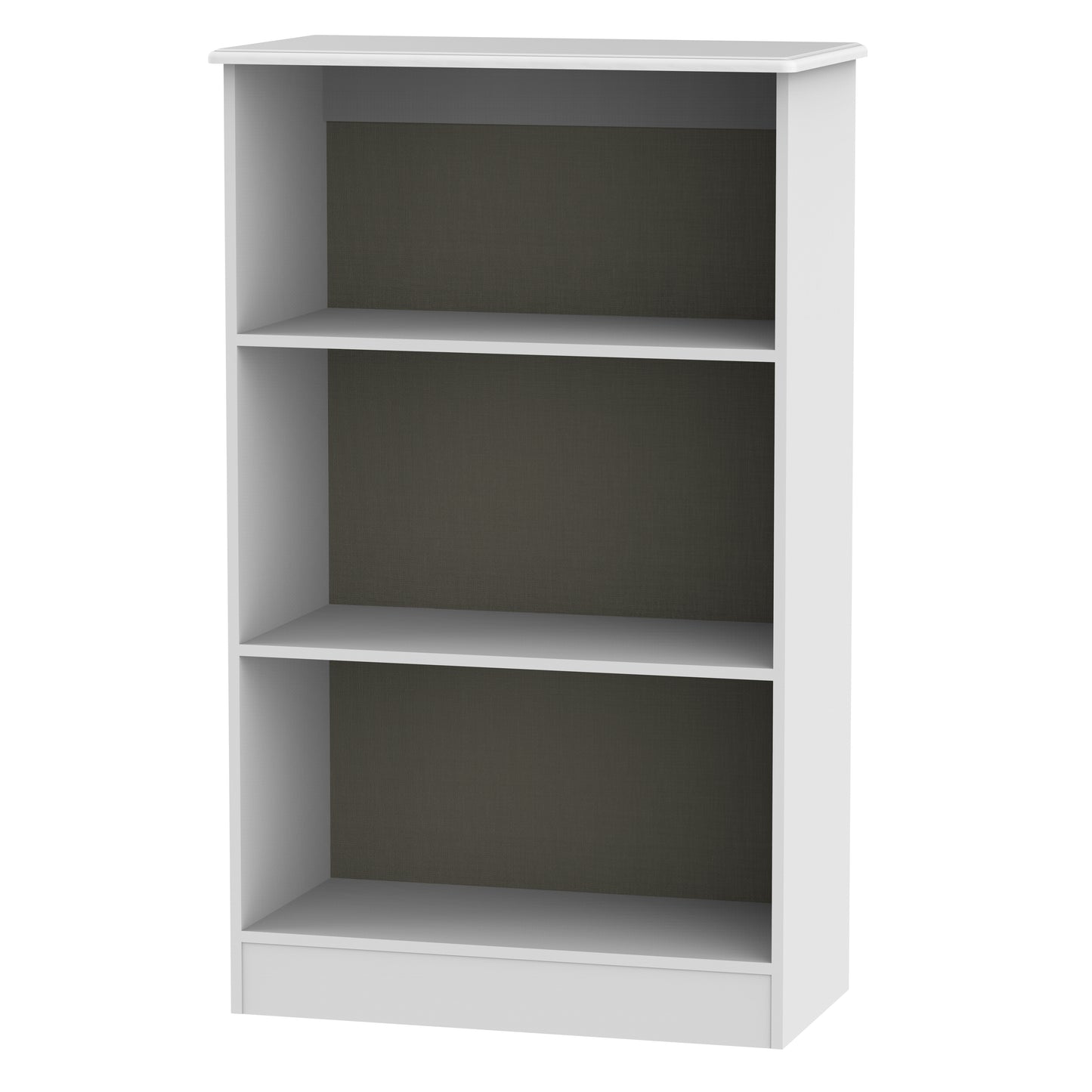 Pembroke Tall Bookcase White 3 Shelves 77cm