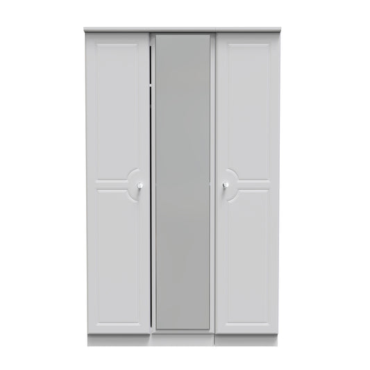 Pembroke Tall Mirror Wardrobe White 1 Shelf 111cm