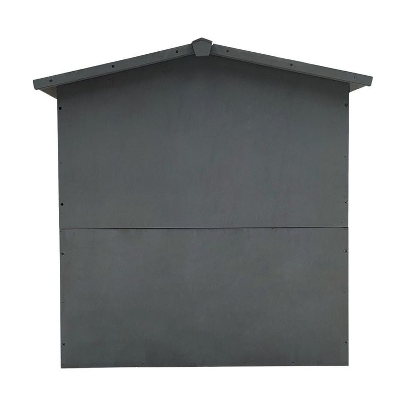 Wensum FSC Wood 2 Storey Rabbit Hutch with Play Area Grey