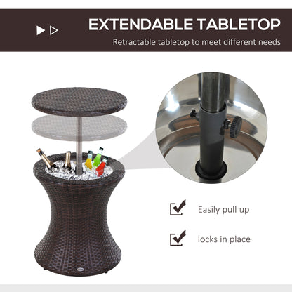 PE Rattan Ice Bucket Table