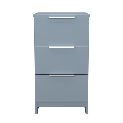 Plymouth Bedside Table Light Blue 3 Drawers 37cm