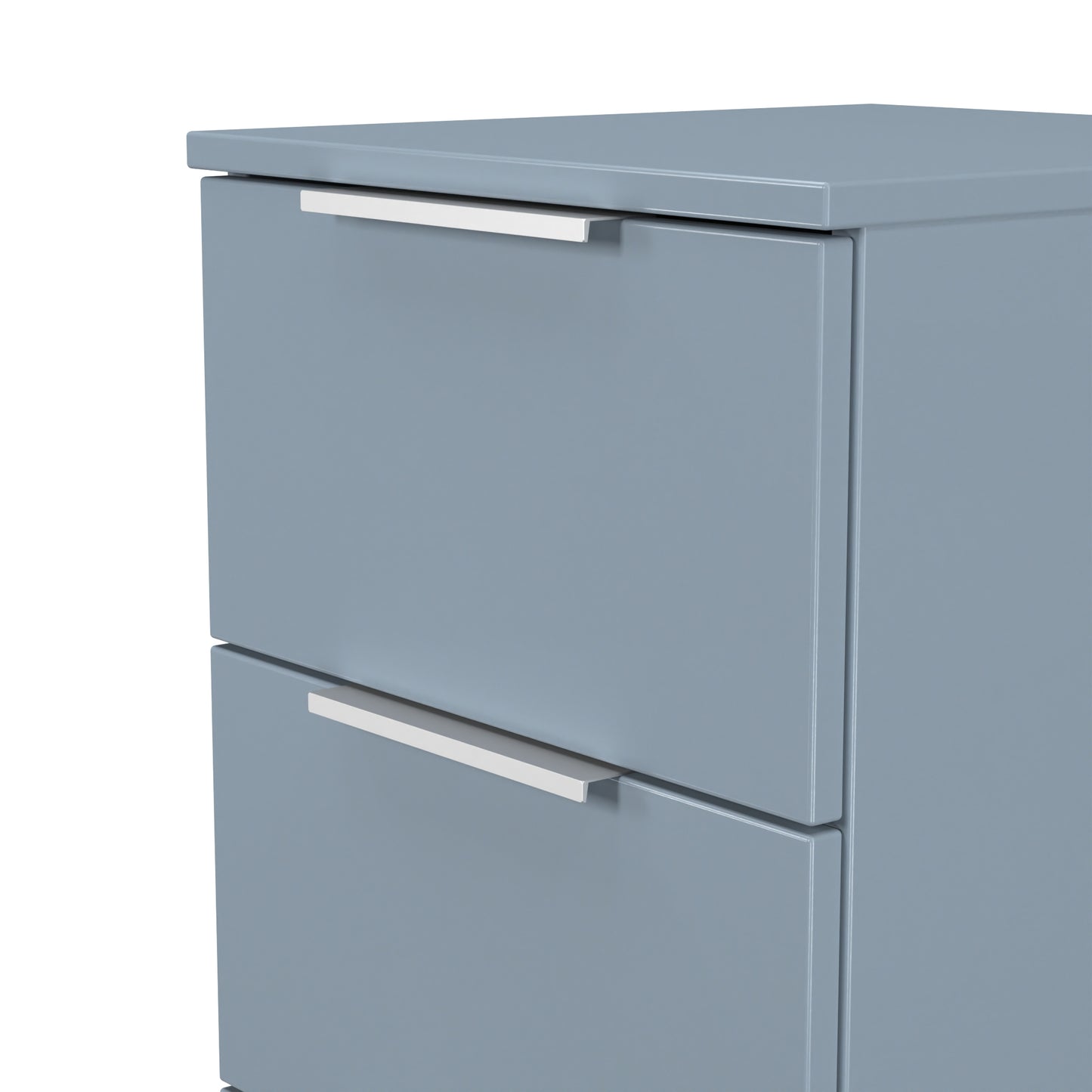 Plymouth Bedside Table Light Blue 3 Drawers 37cm