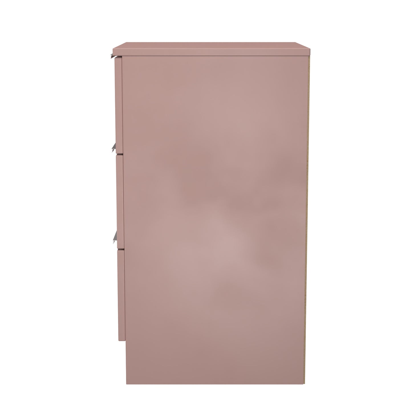 Plymouth Bedside Table Pink 3 Drawers 37cm