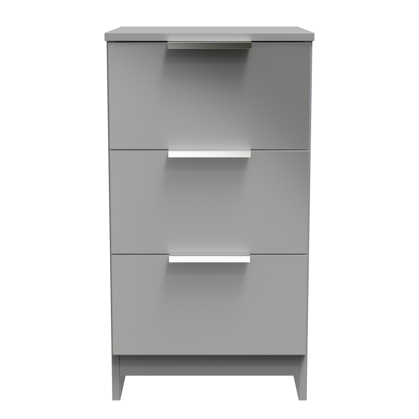 Plymouth Bedside Table Grey 3 Drawers 37cm