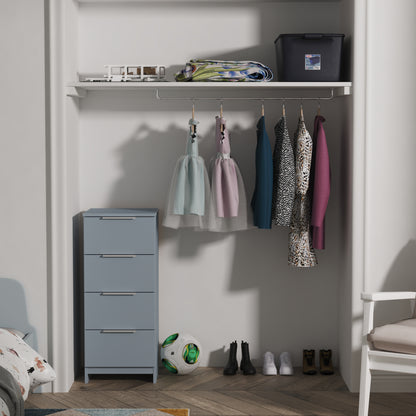 Plymouth Tallboy Light Blue 4 Drawers 37cm