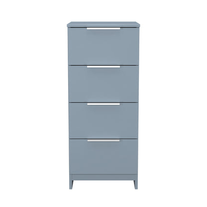 Plymouth Tallboy Light Blue 4 Drawers 37cm