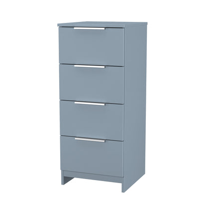 Plymouth Tallboy Light Blue 4 Drawers 37cm
