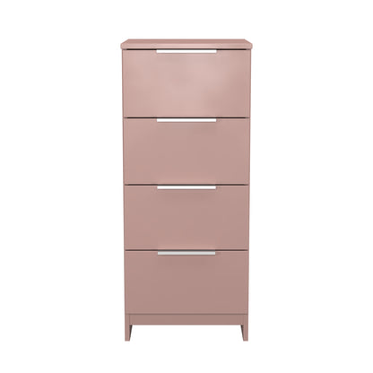 Plymouth Tallboy Pink 4 Drawers 37cm