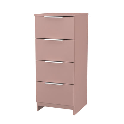Plymouth Tallboy Pink 4 Drawers 37cm