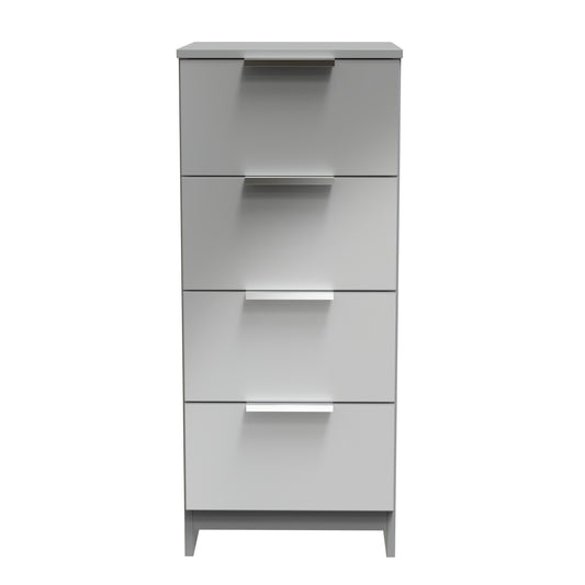 Plymouth Tallboy Grey 4 Drawers 37cm