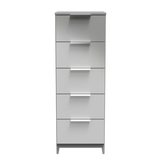 Plymouth Tall Tallboy Grey 5 Drawers 37cm
