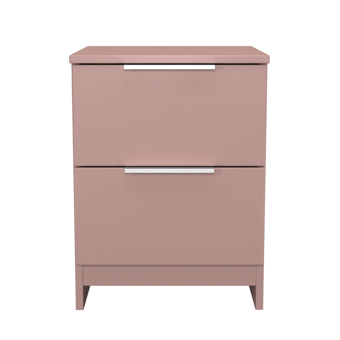 Plymouth Bedside Table Pink 2 Drawers 37cm