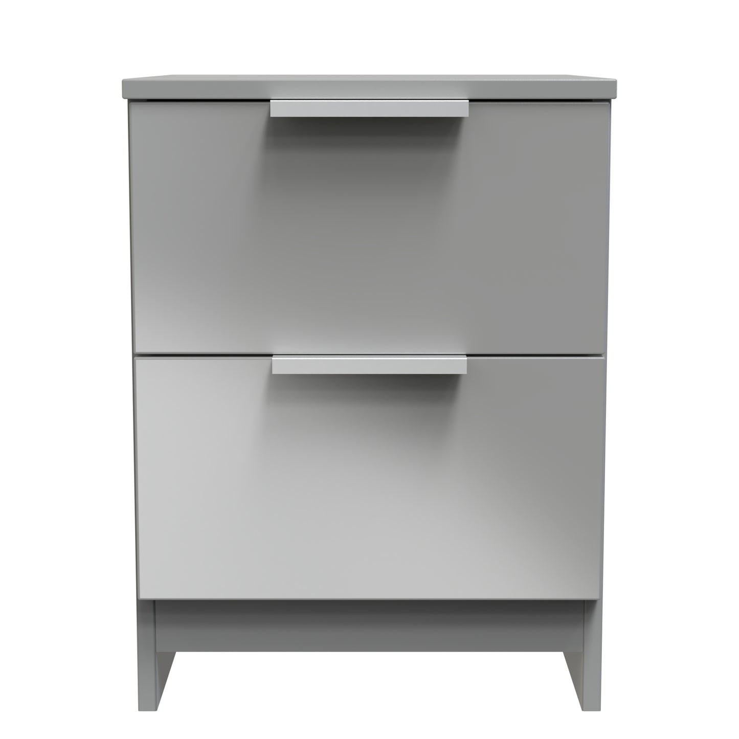 Plymouth Bedside Table Grey 2 Drawers 37cm