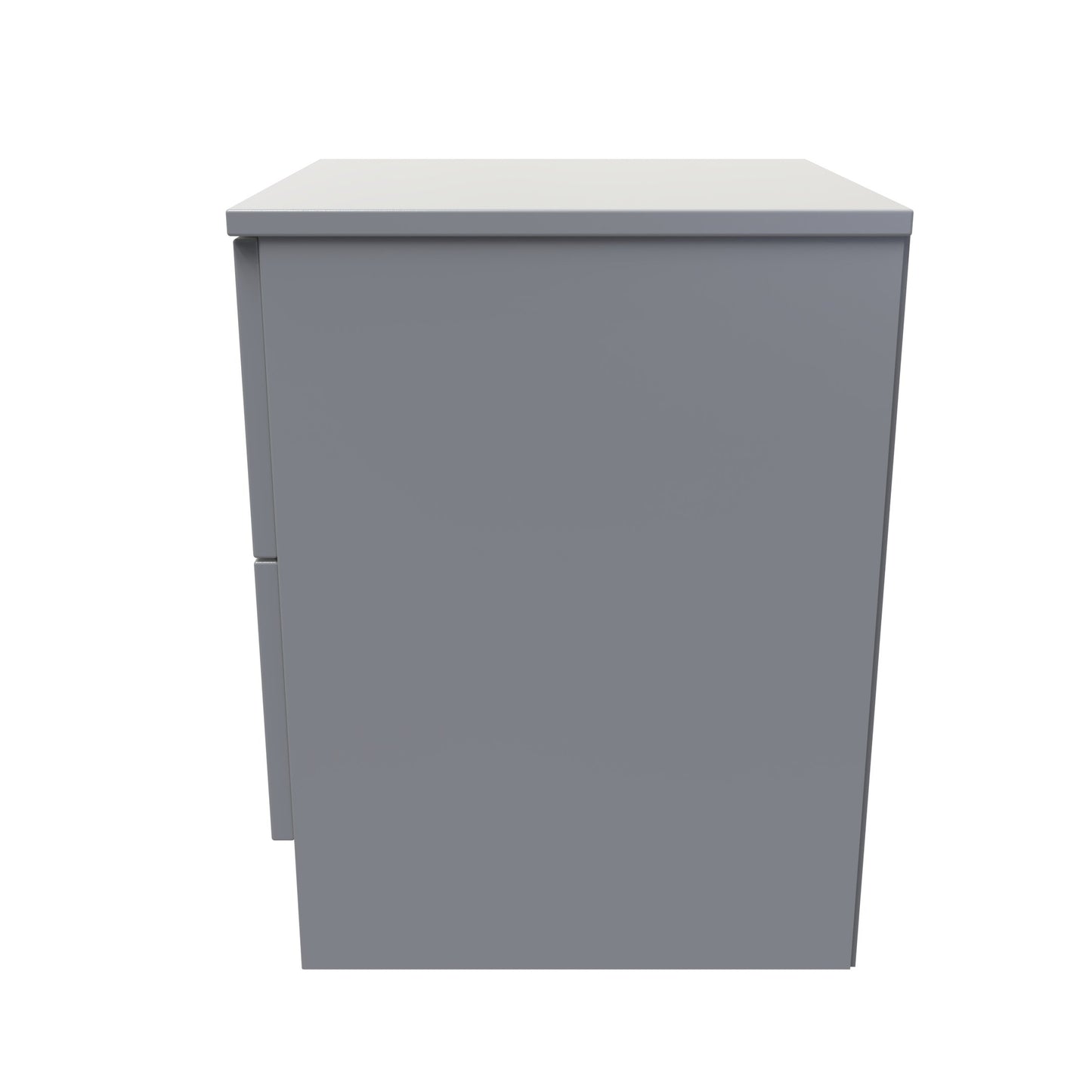Plymouth Bedside Table Grey 2 Drawers 37cm
