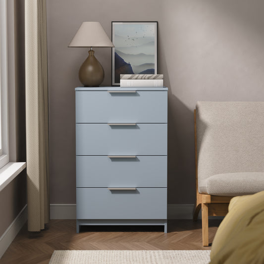 Plymouth Chest of Drawers Light Blue 4 Drawers 55cm